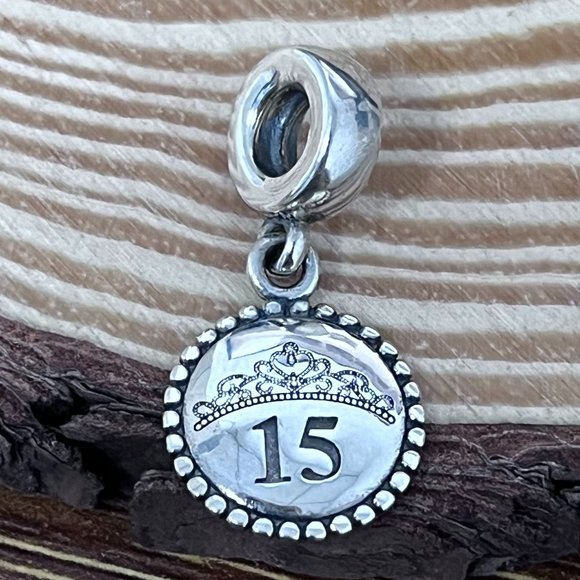 Pandora sweet 15 Quinceanera crown Dangle Charm - Picture 4 of 4